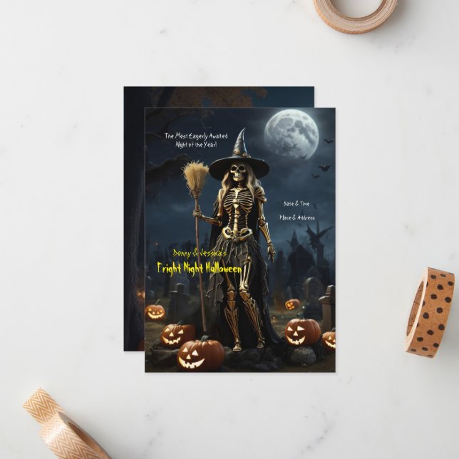 Tarjeta Pequeña 'Noche de Terror' Halloween  (Anverso/Reverso In Situ)