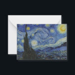 Tarjeta Pequeña "Noche estrellada" por Van Gogh<br><div class="desc">Este diseño presenta una reproducción sin alteraciones ni ediciones muy alta de la famosa pintura "Starry Night" de Van Gogh.</div>