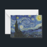 Tarjeta Pequeña "Noche estrellada" por Van Gogh<br><div class="desc">Este diseño presenta una reproducción sin alteraciones ni ediciones muy alta de la famosa pintura "Starry Night" de Van Gogh.</div>