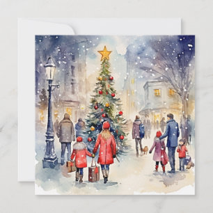 Tarjeta Pequeña "Noche silenciosa: abrazando a los Navidades"