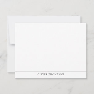 Tarjeta Pequeña Nombre básico profesional simple clásico