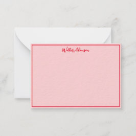 Tarjeta Pequeña Nombre, borde y clásico Tartán escocés trenzado ro