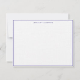 Tarjeta Pequeña Nombre de borde grueso y delgado púrpura clásico