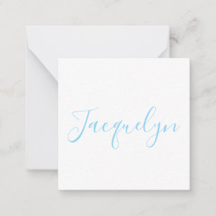 Tarjeta Pequeña Nombre de caligrafía moderna elegante de la llanur