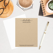 Nombre de Caligrafía Personalizada Kraft Moderna N