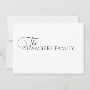 Tarjeta Pequeña Nombre de familia elegante