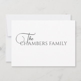 Tarjeta Pequeña Nombre de familia elegante