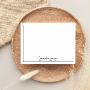 Tarjeta Pequeña Nombre de guión elegante ubicación de ciudad perso