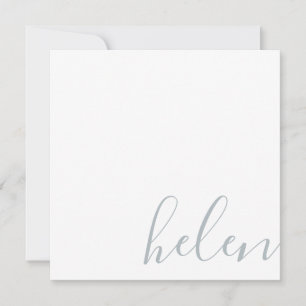 Tarjeta Pequeña Nombre de guión Gris personalizado