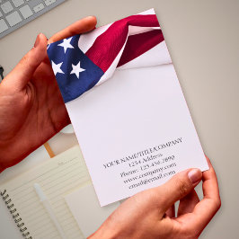 Tarjeta Pequeña Nombre de la compañía de bandera estadounidense
