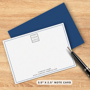 Tarjeta Pequeña Nombre de la compañía del logotipo comercial azul