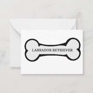 Tarjeta Pequeña nombre de laboratorio en hueso