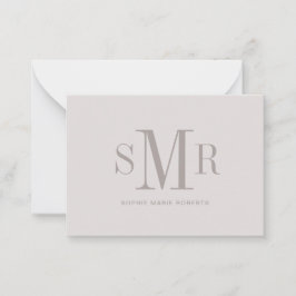 Tarjeta Pequeña Nombre de las iniciales modernas de tres letras en