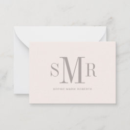 Tarjeta Pequeña Nombre de las iniciales modernas de tres letras en