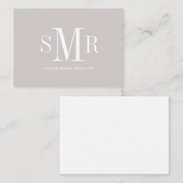 Tarjeta Pequeña Nombre de las iniciales modernas de tres letras en