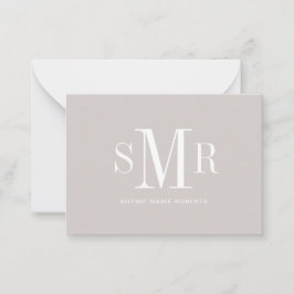 Tarjeta Pequeña Nombre de las iniciales modernas de tres letras en