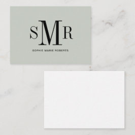 Tarjeta Pequeña Nombre de las iniciales modernas de tres letras en