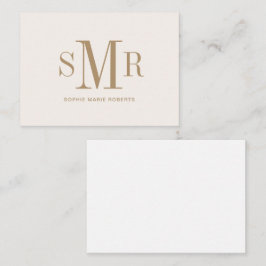 Tarjeta Pequeña Nombre de las iniciales modernas de tres letras en