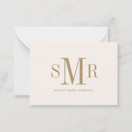 Tarjeta Pequeña Nombre de las iniciales modernas de tres letras en