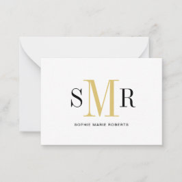 Tarjeta Pequeña Nombre de las iniciales modernas de tres letras en