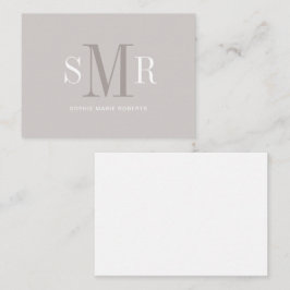 Tarjeta Pequeña Nombre de las iniciales modernas de tres letras en