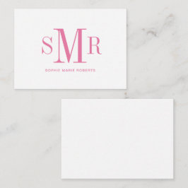 Tarjeta Pequeña Nombre de las iniciales modernas de tres letras en