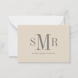 Tarjeta Pequeña Nombre de las iniciales modernas de tres letras en