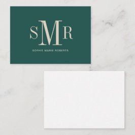 Tarjeta Pequeña Nombre de las iniciales modernas de tres letras en