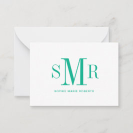 Tarjeta Pequeña Nombre de las iniciales modernas de tres letras en