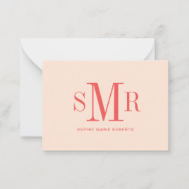 Tarjeta Pequeña Nombre de las iniciales modernas de tres letras en