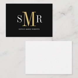 Tarjeta Pequeña Nombre de las iniciales modernas de tres letras en