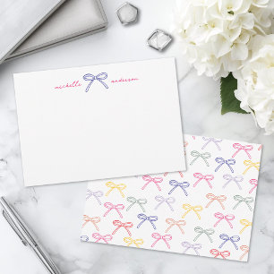 Tarjeta Pequeña Nombre de lazo colorido personalizado