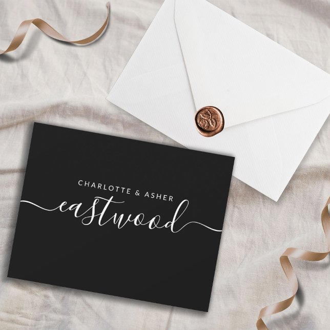 Tarjeta Pequeña Nombre De Pareja Blanco Sobre Negro (Subido por el creador)