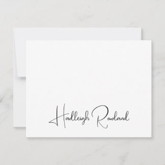 Tarjeta Pequeña Nombre de script manuscrito moderno personalizado