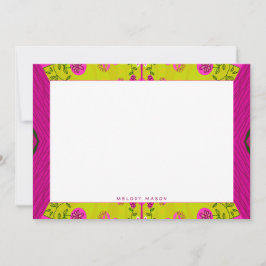 Tarjeta Pequeña Nombre del Ilustracion bohemio Chintz Mustard Fuch