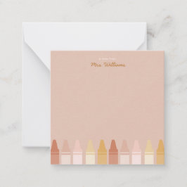 Tarjeta Pequeña Nombre del profesor de moda de los colores del boh
