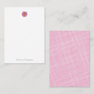 Tarjeta Pequeña NOMBRE estacional de margarita rosada para ella