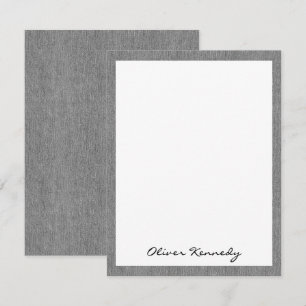 Tarjeta Pequeña Nombre    Marco de Impresión de Denim Gris Claro R