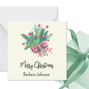 Tarjeta Pequeña Nombre, Mini 2,5 pulgadas Marry Navidad Plano Marf