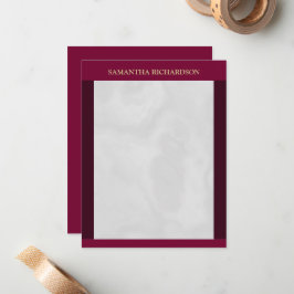 Tarjeta Pequeña Nombre minimalista De Mármol Borgoña Y Gris