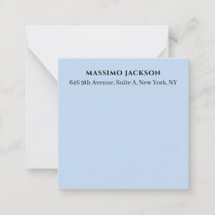 Tarjeta Pequeña Nombre minimalista moderno azul pálido profesional