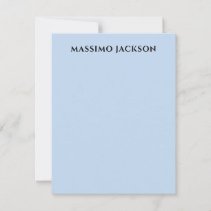 Tarjeta Pequeña Nombre minimalista moderno azul pálido profesional