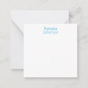 Tarjeta Pequeña Nombre moderno profesional azul y blanco minimalis
