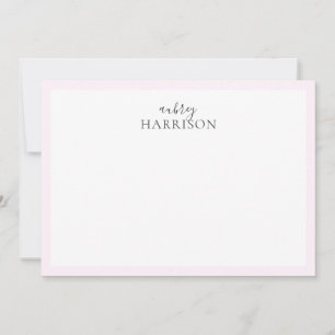 Tarjeta Pequeña Nombre moderno y simple de escritura a mano Rosa