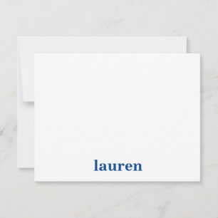 Tarjeta Pequeña Nombre negrita Personalizado personalizado azul