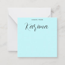 Nombre personalizado Calligrafía azul Pastel