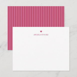 Tarjeta Pequeña Nombre Personalizado Corazón Rosa