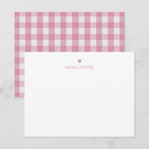 Tarjeta Pequeña Nombre Personalizado Corazón Rosa