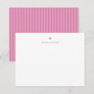 Tarjeta Pequeña Nombre Personalizado Corazón Rosa