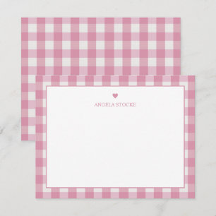 Tarjeta Pequeña Nombre Personalizado Corazón Rosa